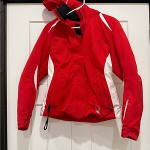 Spyder Girls Red and White Ski Jacket